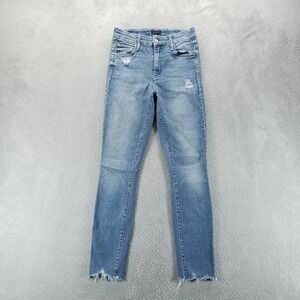 Mother Jeans Womens 25 Blue The Looker Skinny Mid Rise Stretch Light Wash Boho